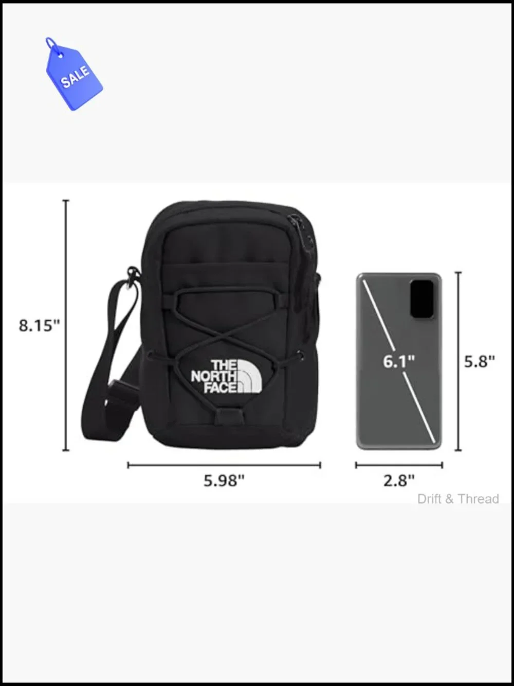 Crossbody Sling Bag with Bungee System, Adjustable Strap, Water-Repellent